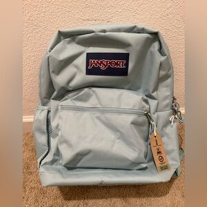 Jansport Sky Blue Backpack with Front Pocket